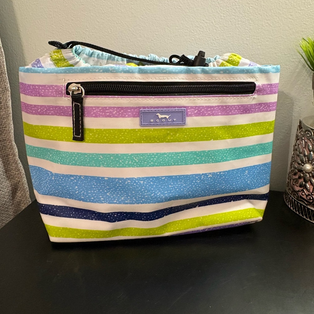 Scout Multicolor Striped Cosmetic Bag